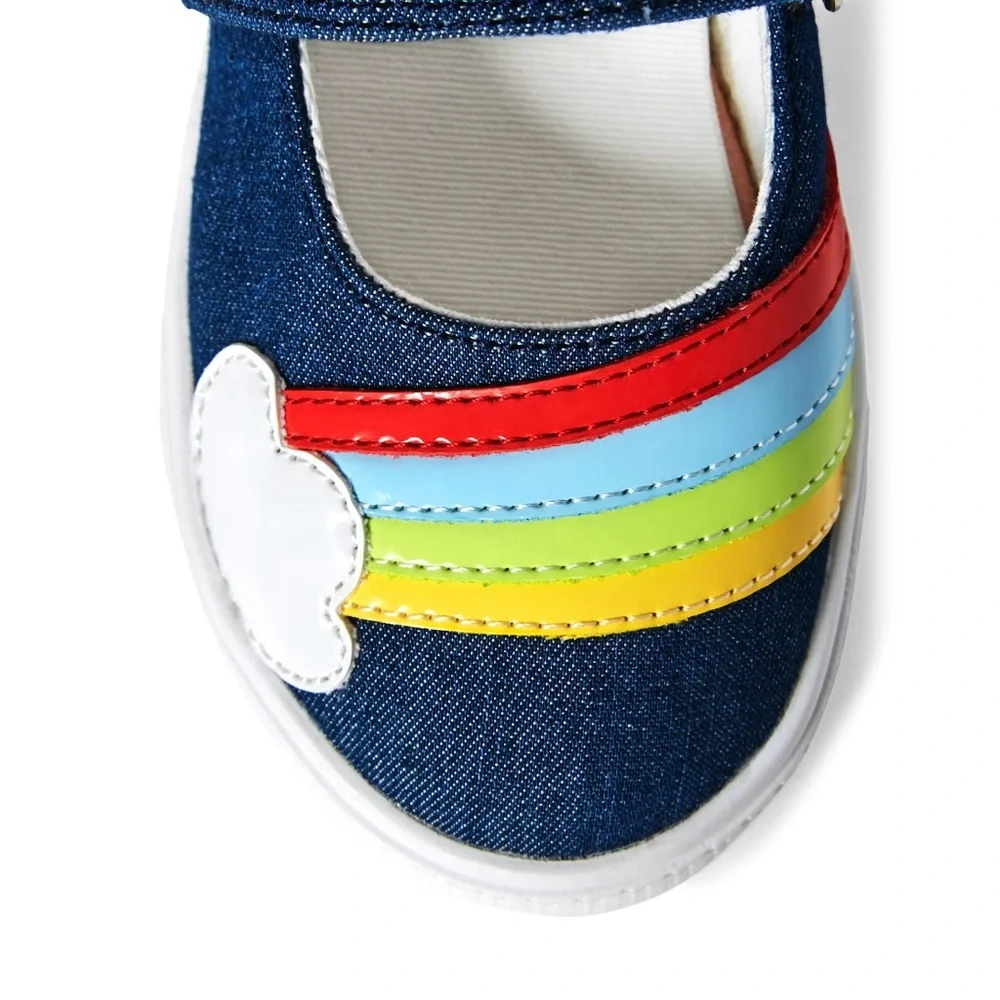 2021 Gymboree “Farming Friends” Rainbow Ballet Flats, Size 12